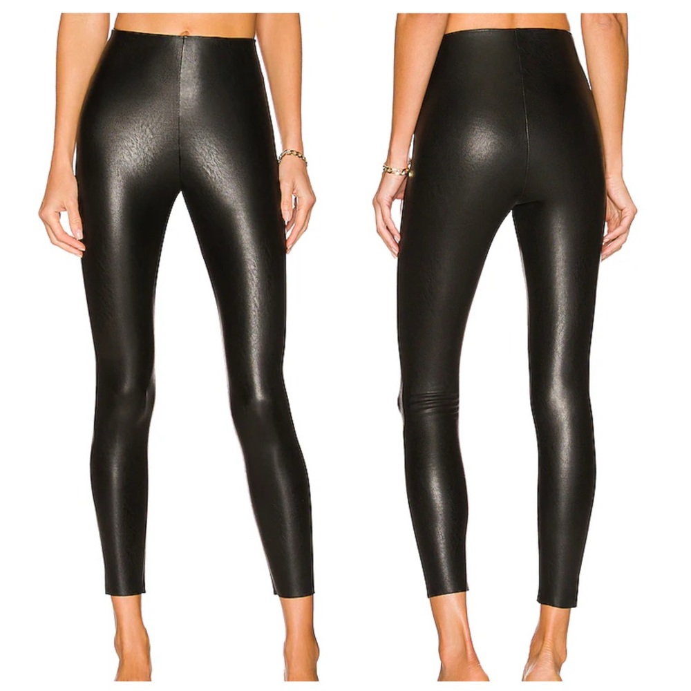 Commando Petite Medium Black Faux Leather Leggings